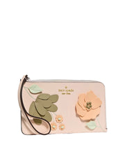 gambar-samping-Kate-Spade-Lucy-Floral-Medium-L-zip-Wristlet-Fresh-Peach-Multi
