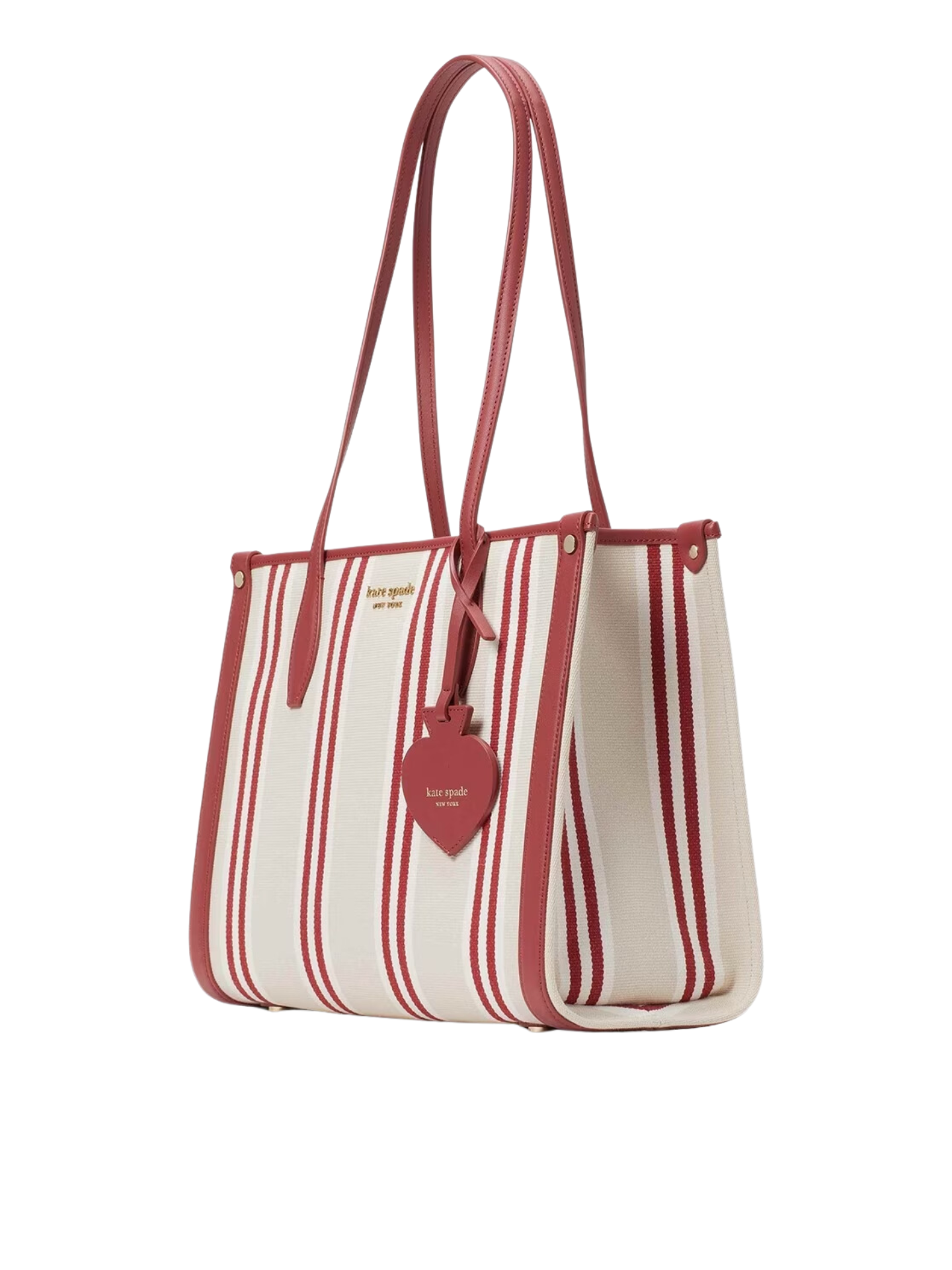 gambar-samping-Kate-Spade-Market-Striped-Canvas-Medium-Tote-Bag-Red-Multi