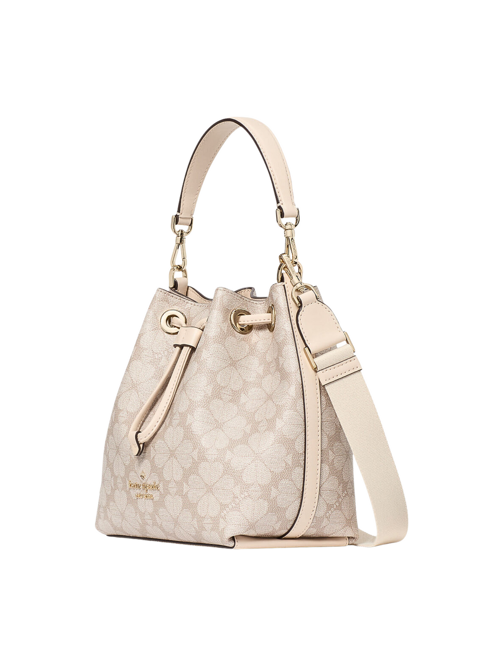 gambar-samping-Kate-Spade-Spade-Flower-Small-Bucket-Bag-Dark-Beige-Multi