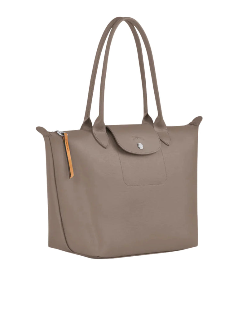 Longchamp Le Pliage City Medium In Coated Canvas Taupe Balilene