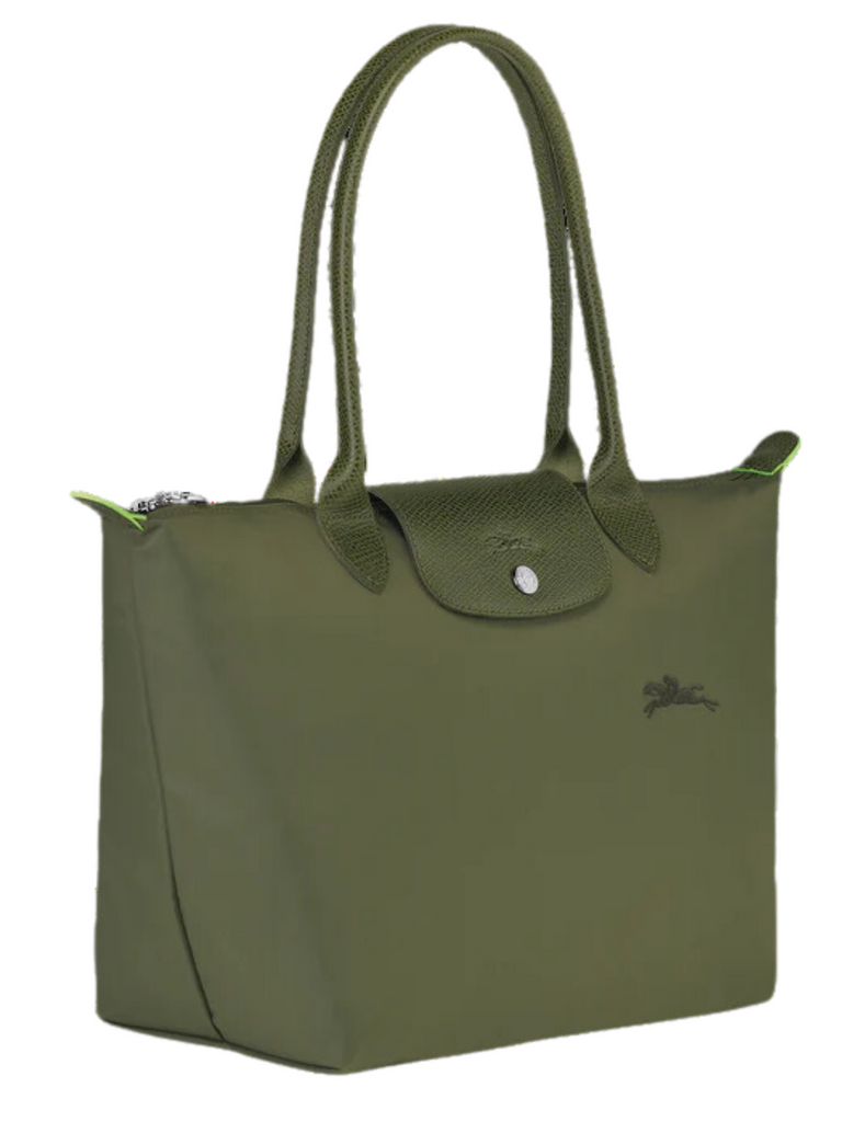 gambar-samping-Longchamp-Le-Pliage-Green-Small-Shoulder-Bag-Forest