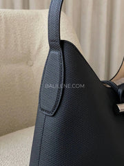gambar-samping-Longchamp-Le-Roseau-M-Hobo-Bag-Leather-Black-balilene