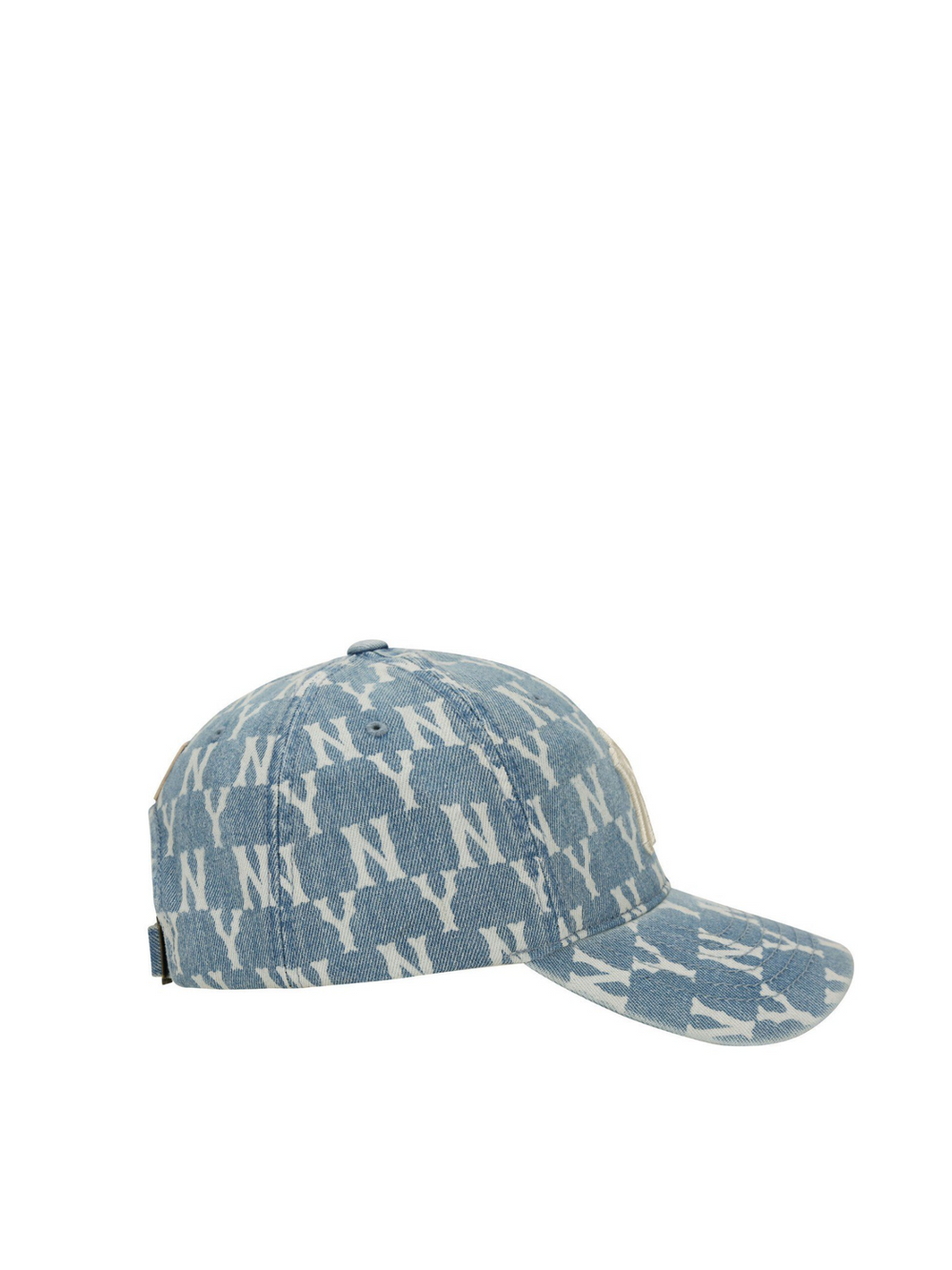 gambar-samping-MLB-Monogram-Denim-Ball-Hat-NY-Blue