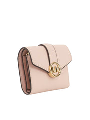 gambar-samping-Michael-Kors-Medium-Flap-Bilfold-Wallet-Faux-Leather-Blush-Pink