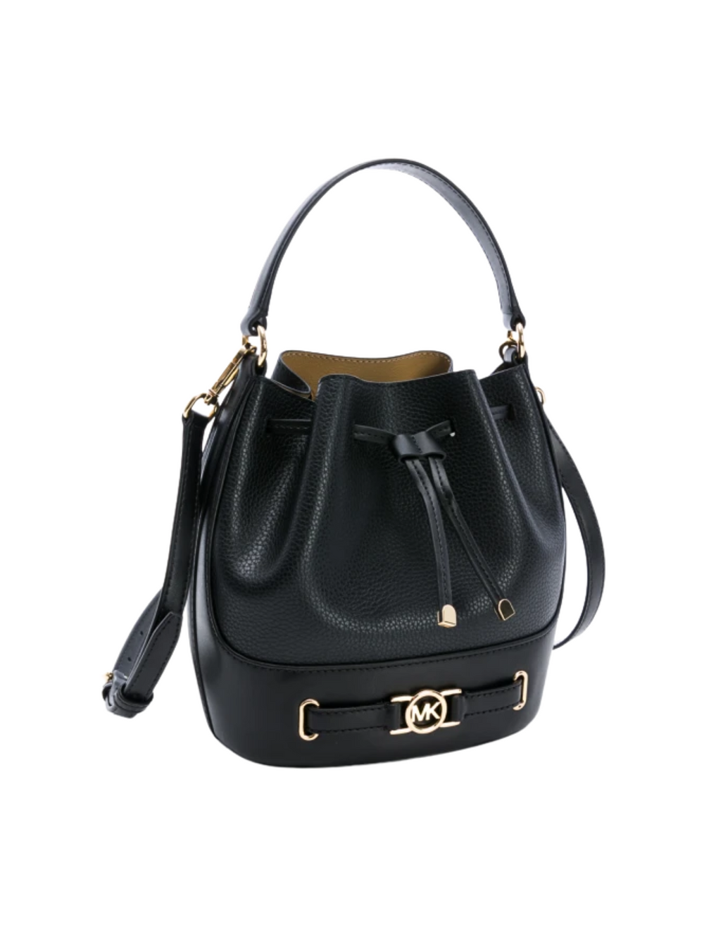 gambar-samping-Michael-Kors-Reed-Medium-Belted-Bucket-Messenger-Leather-Black