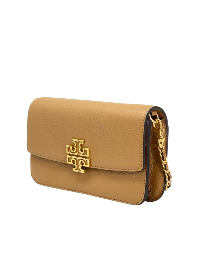 Tory Burch Britten Leather Chain Wallet With Wristlet Crossbody Tirami Balilene