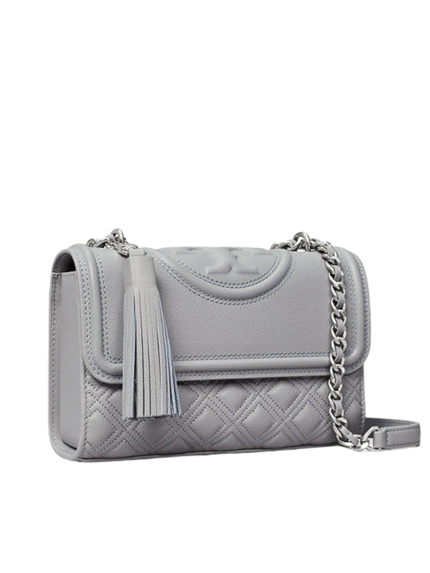 Tory Burch Fleming Soft Grain Small Convertible Shoulder Bag Slate