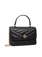 gambar-samping-Tory-Burch-Kira-Chevron-Mini-Top-Handle-Chain-Wallet-Black