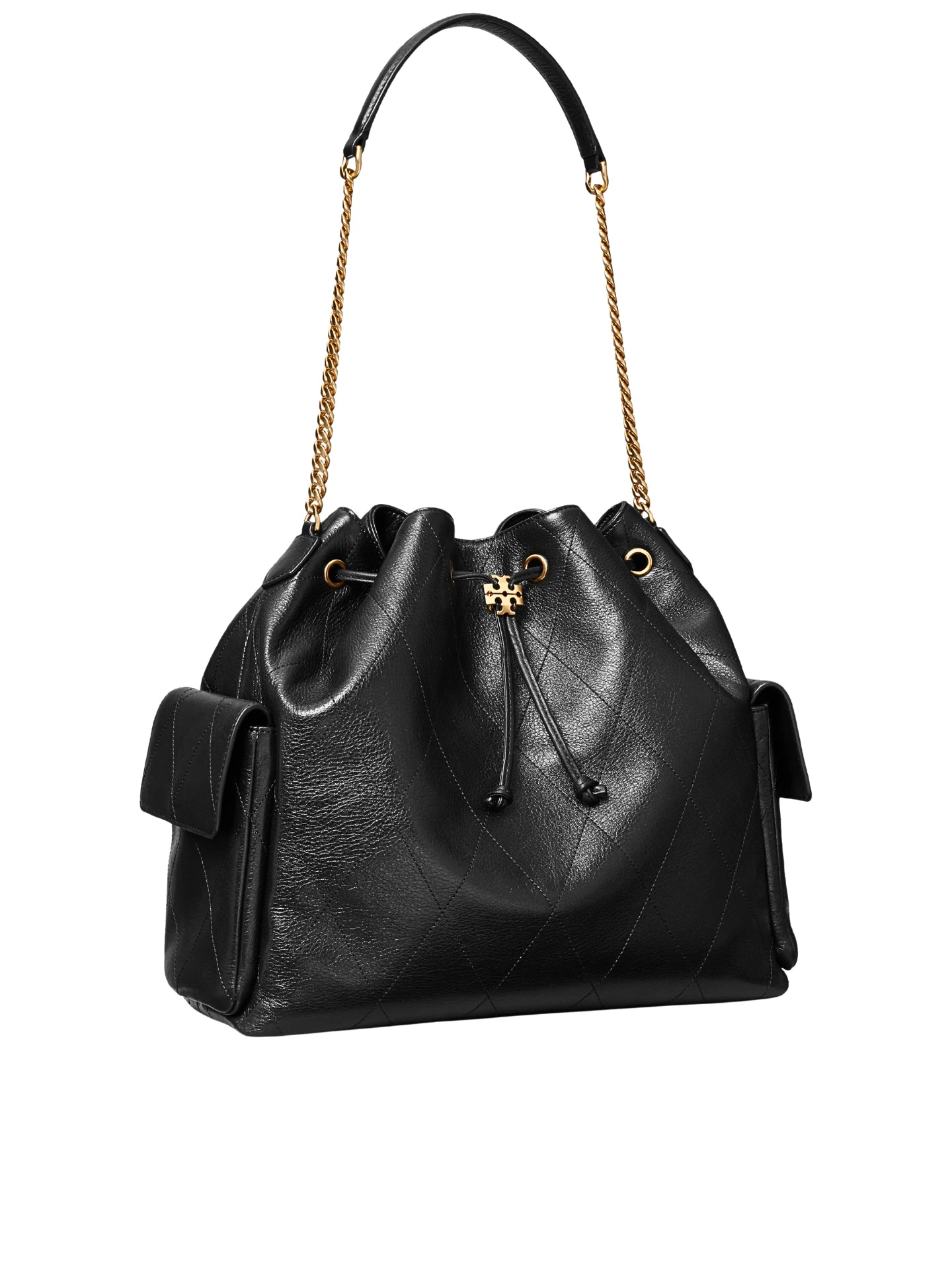 gambar-samping-Tory-Burch-Large-Charlie-Quilted-Drawstring-Shoulder-Bag-Black
