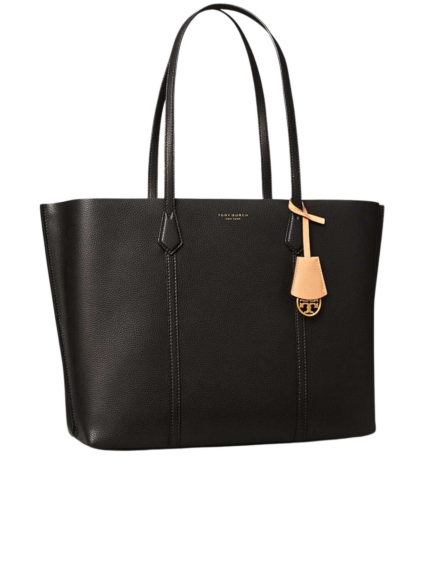gambar-samping-Tory-Burch-Perry-Triple-Compartment-Tote-Bag-Black
