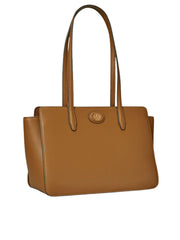 gambar-samping-Tory-Burch-Robinson-Small-Pebbled-Tote-Bristro-Brown