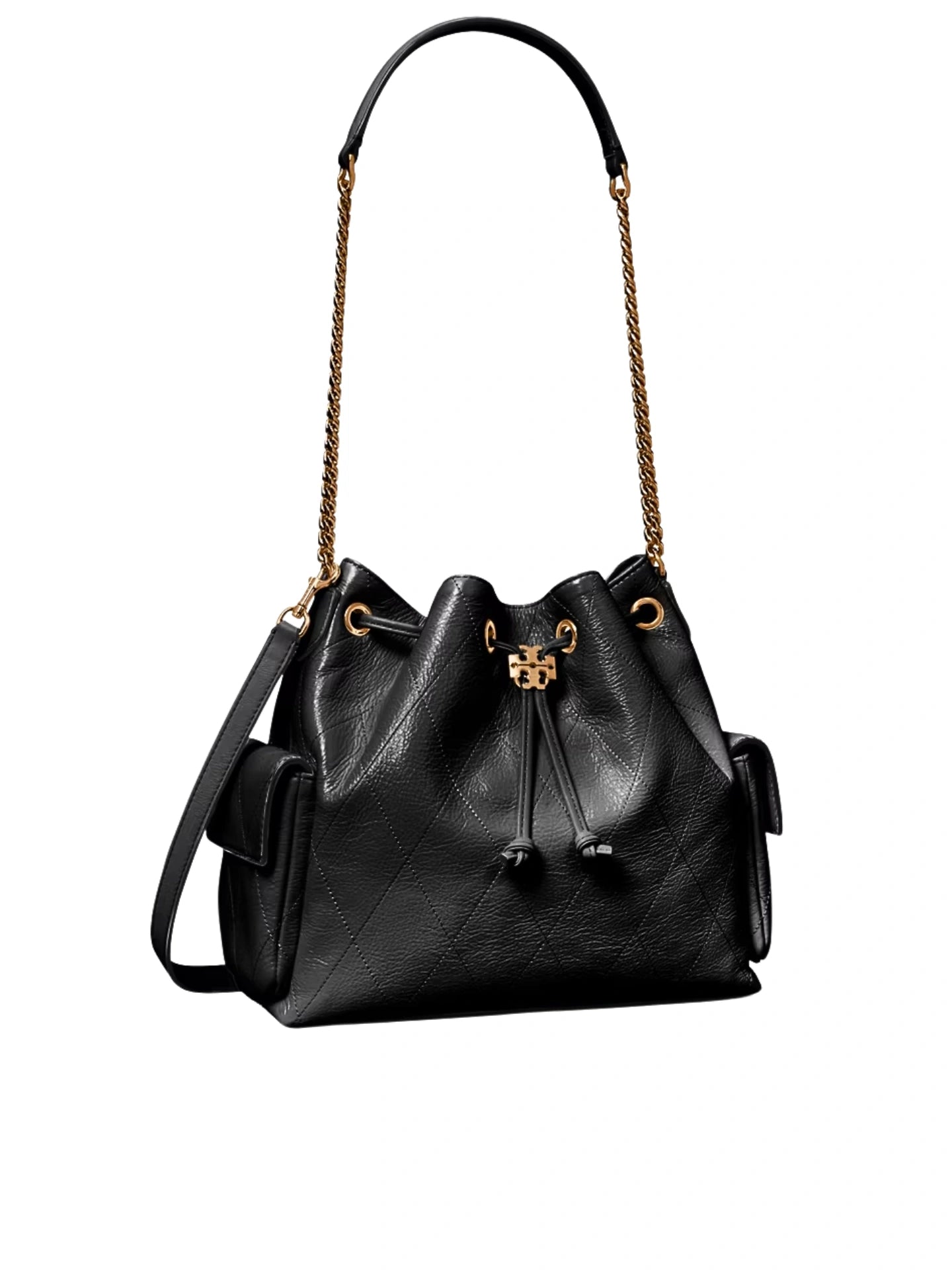 gambar-samping-Tory-Burch-Small-Charlie-Quilted-Drawstring-Shoulder-Bag-Black