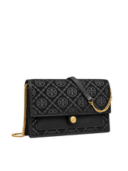 gambar-samping-Tory-Burch-T-Monogram-Chain-Wallet-Black