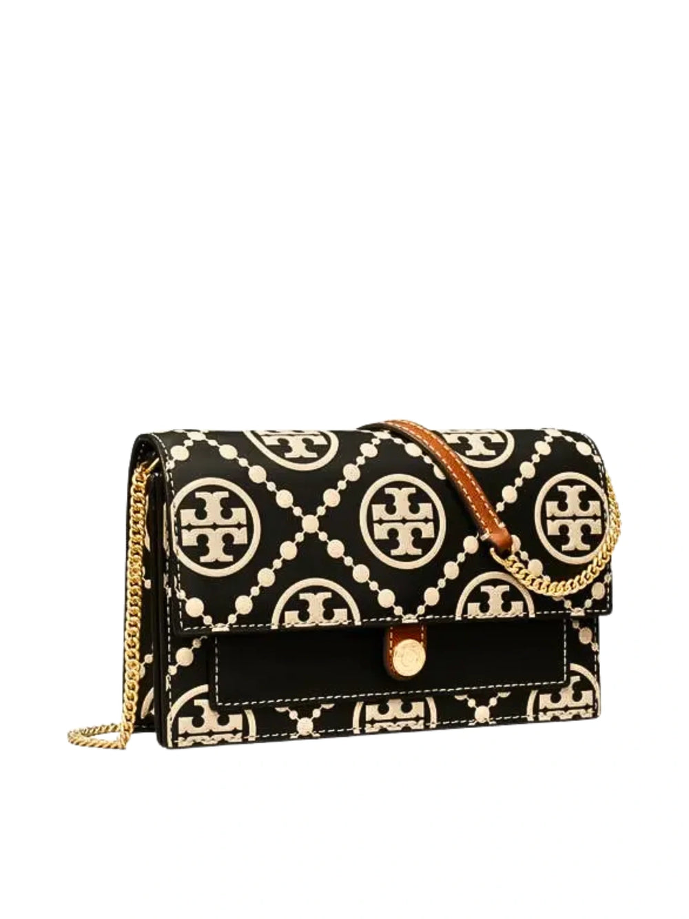 gambar-samping-Tory-Burch-T-Monogram-Contrast-Embossed-Crossbody-Bag-Black-New-Cream