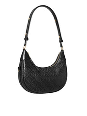 gambar-samping-Tory-Burch-T-Monogram-Leather-Crescent-Bag-Black