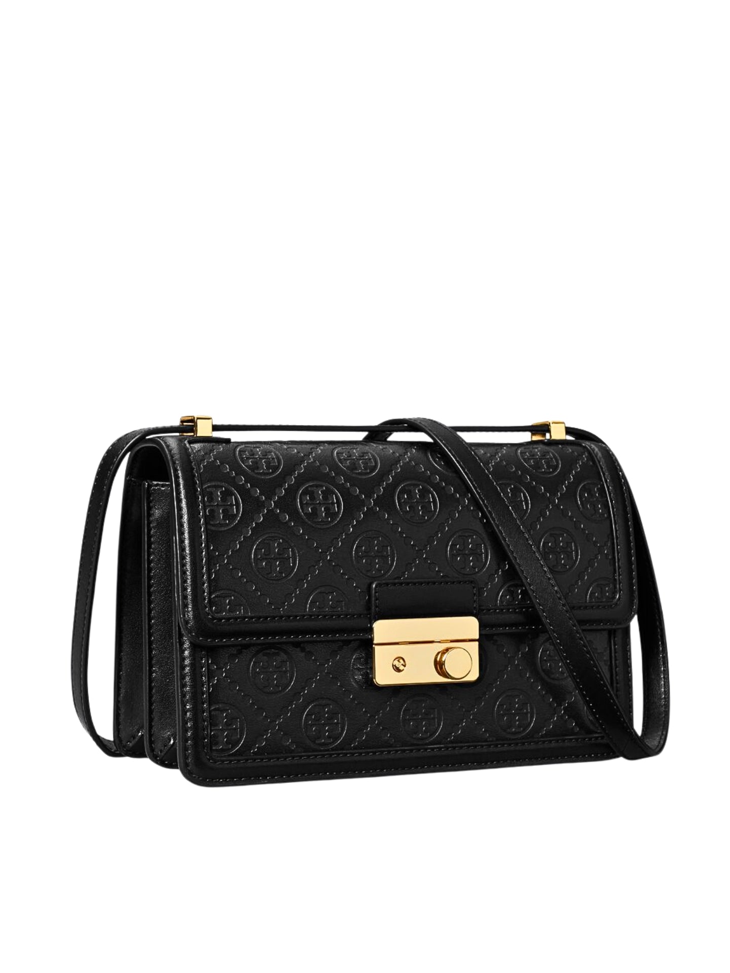 gambar-samping-Tory-Burch-T-Monogram-Leather-Shoulder-Bag-Black