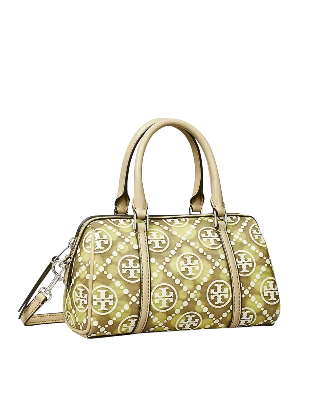 gambar-samping-Tory-Burch-T-Monogram-Mesh-Dot-Petite-Barell-Bag-Soft-Neutral-Honeydew