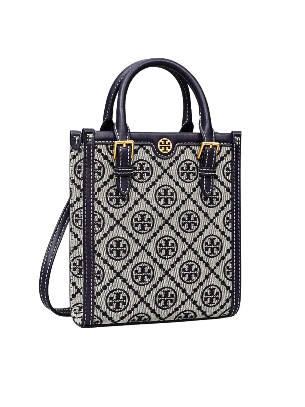 gambar-samping-Tory-Burch-T-Monogram-Mini-NS-Tote-Bag-Tory-Navy