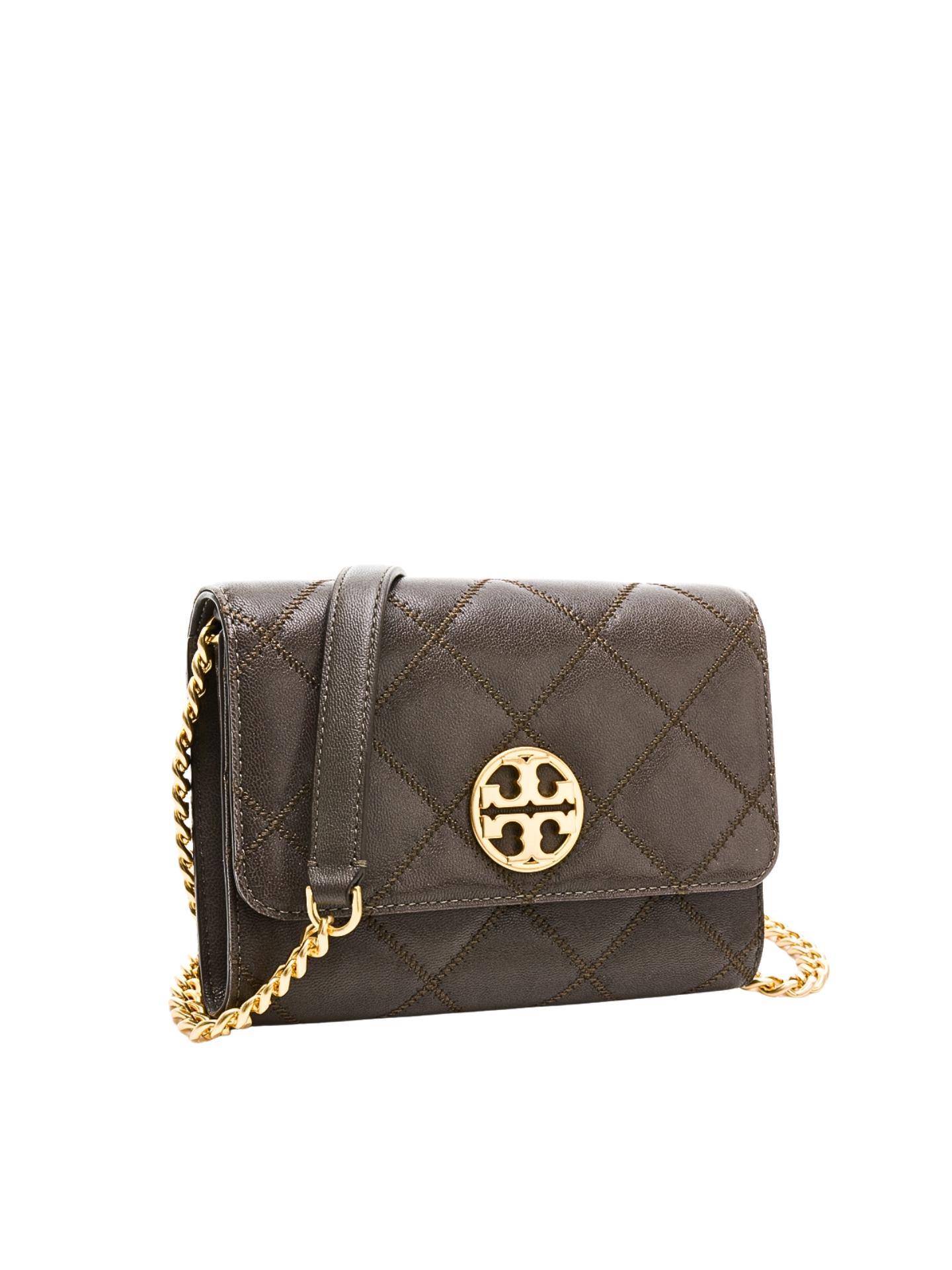 Tory Burch Willa Chain Wallet Volcanic Stone – Balilene Tory Burch Willa Chain Wallet Volcanic Stone – Balilene