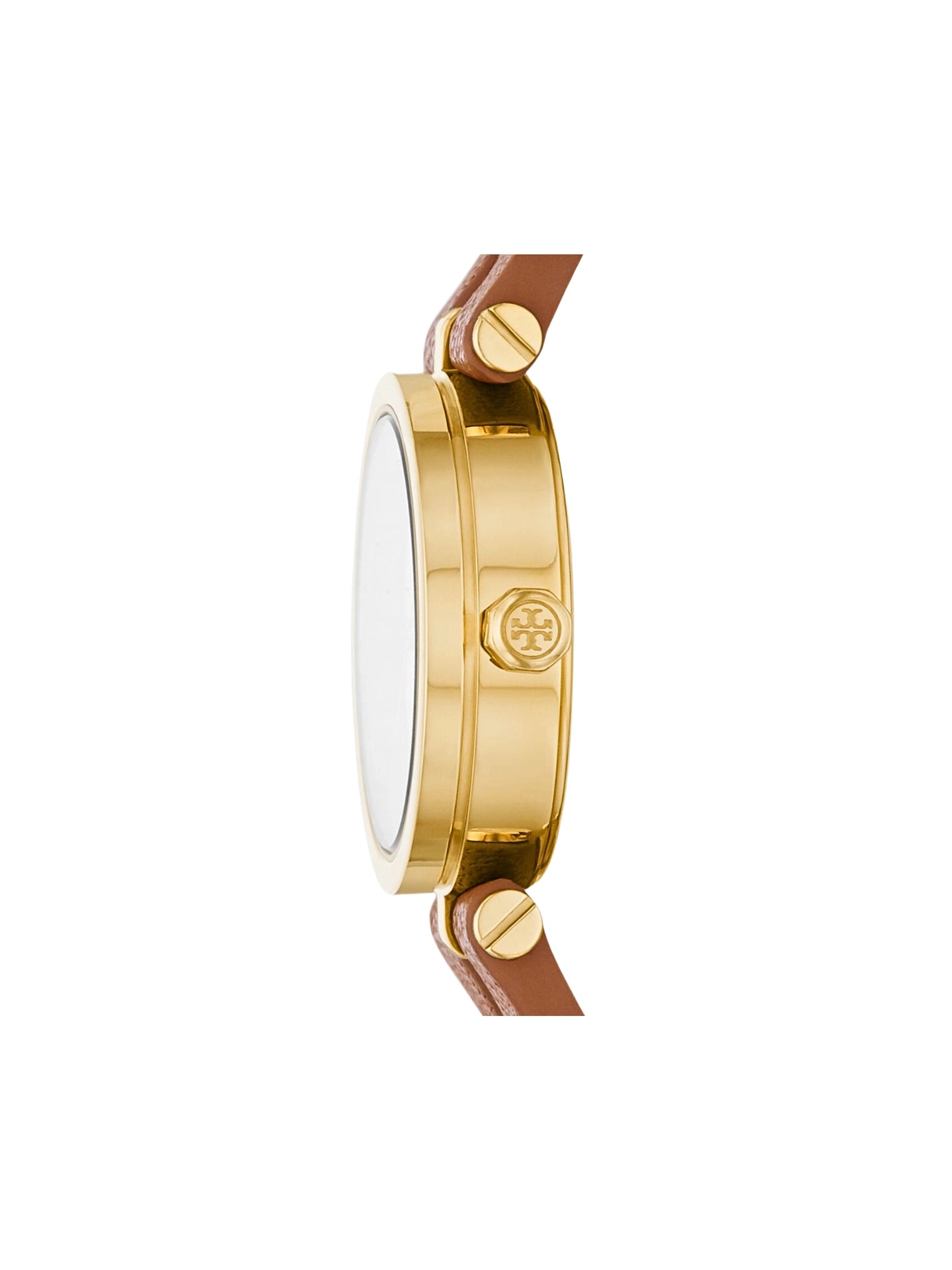gambar-samping-Tory-Burch-Women-Gold-Tone-Logo-Brown-Leather-Watch