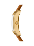 gambar-samping-Tory -Burch-Eleanor-Leather-Strap /Gold-Tone- Stainless- Steel -Watch -Luggage
