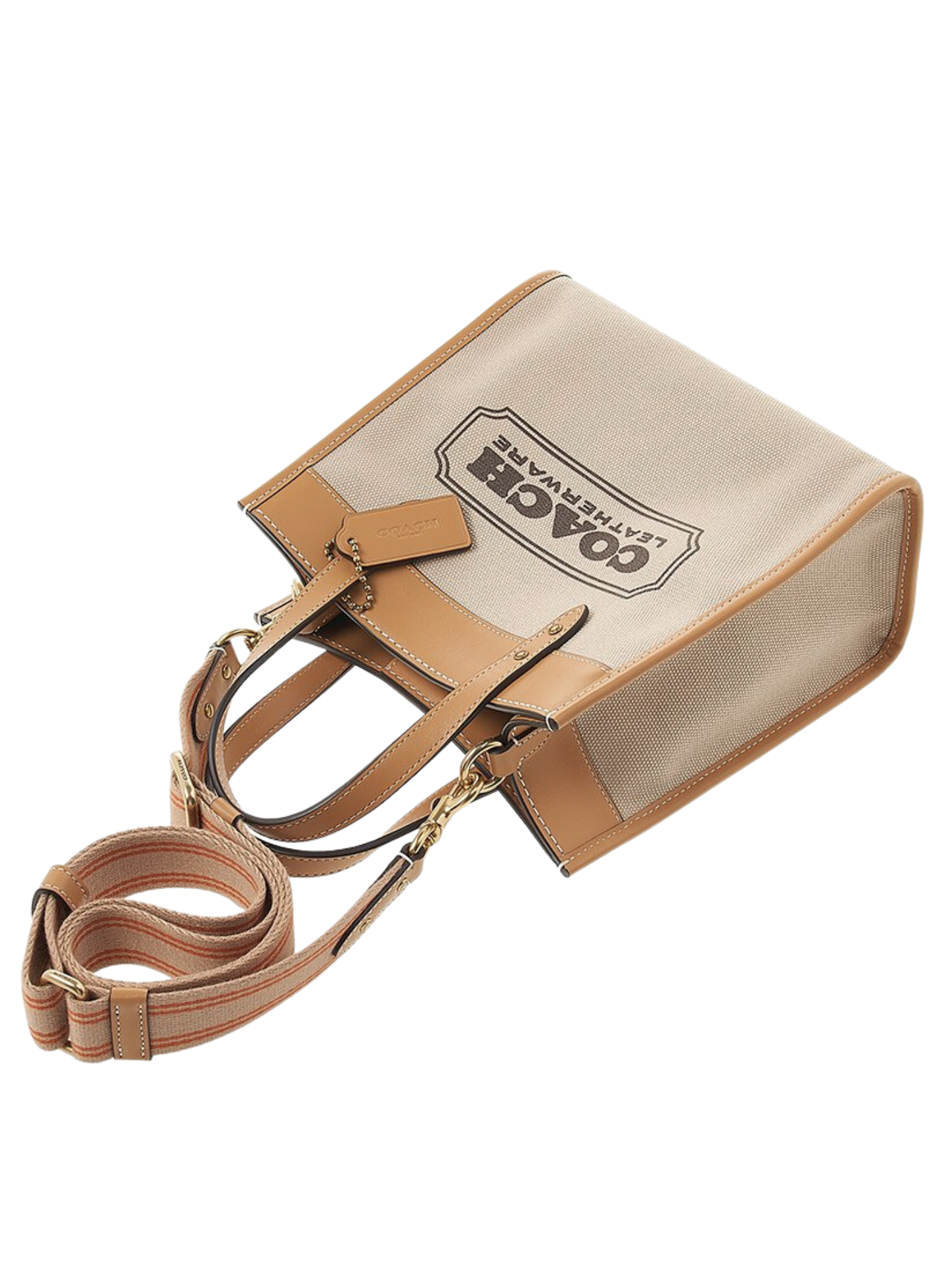 gambar-tas-dan-strap-Coach-CH740-Field-Canvas-and-Leather-Tote