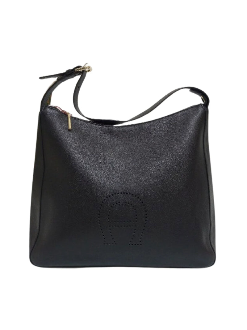 Aigner Vica Medium Hobo Bag Black