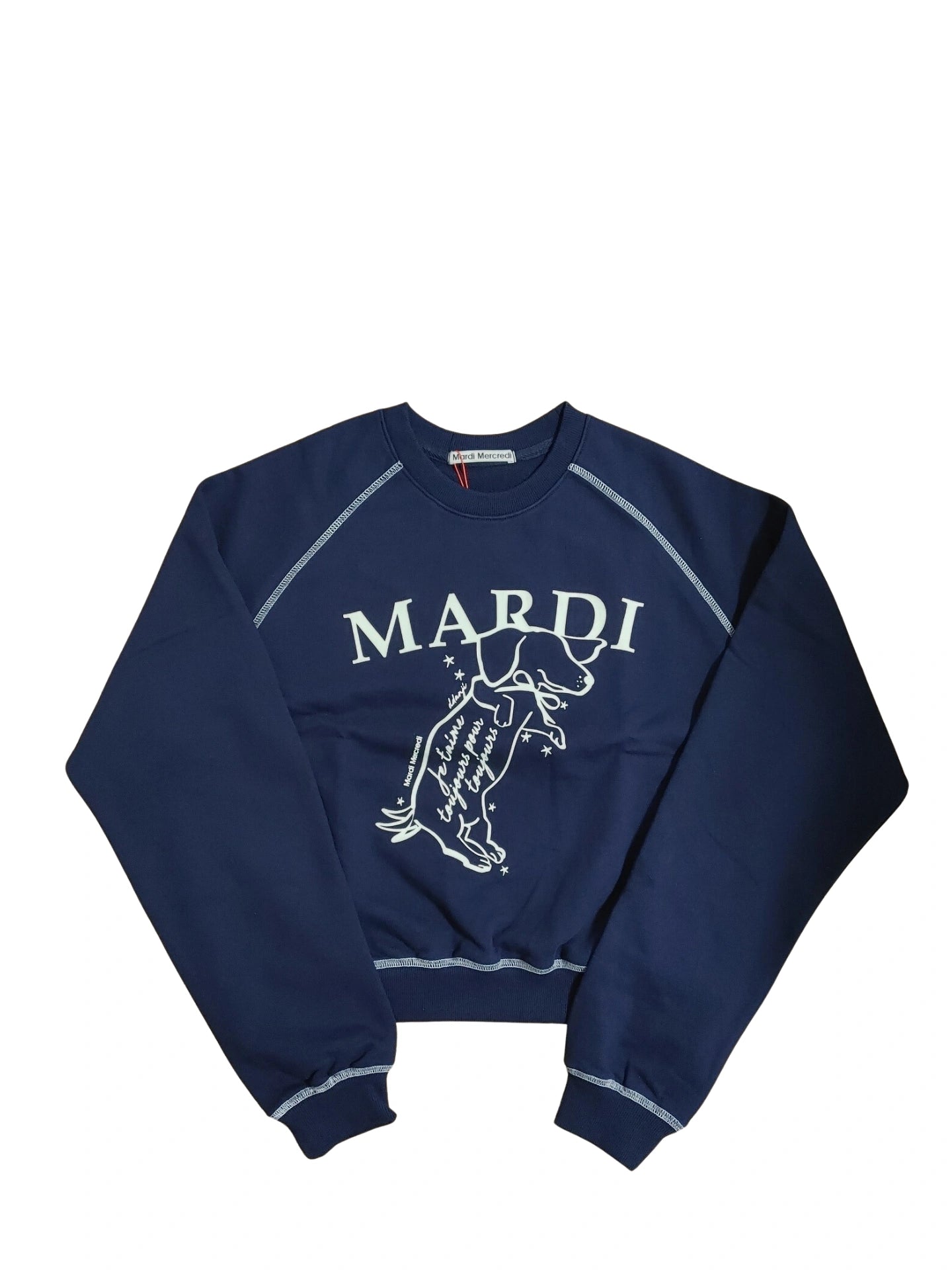 即発送【Mardi Mercredi】SWEATSHIRT SWING ネイビー gambar-utama-Mardi-Sweatshirt-