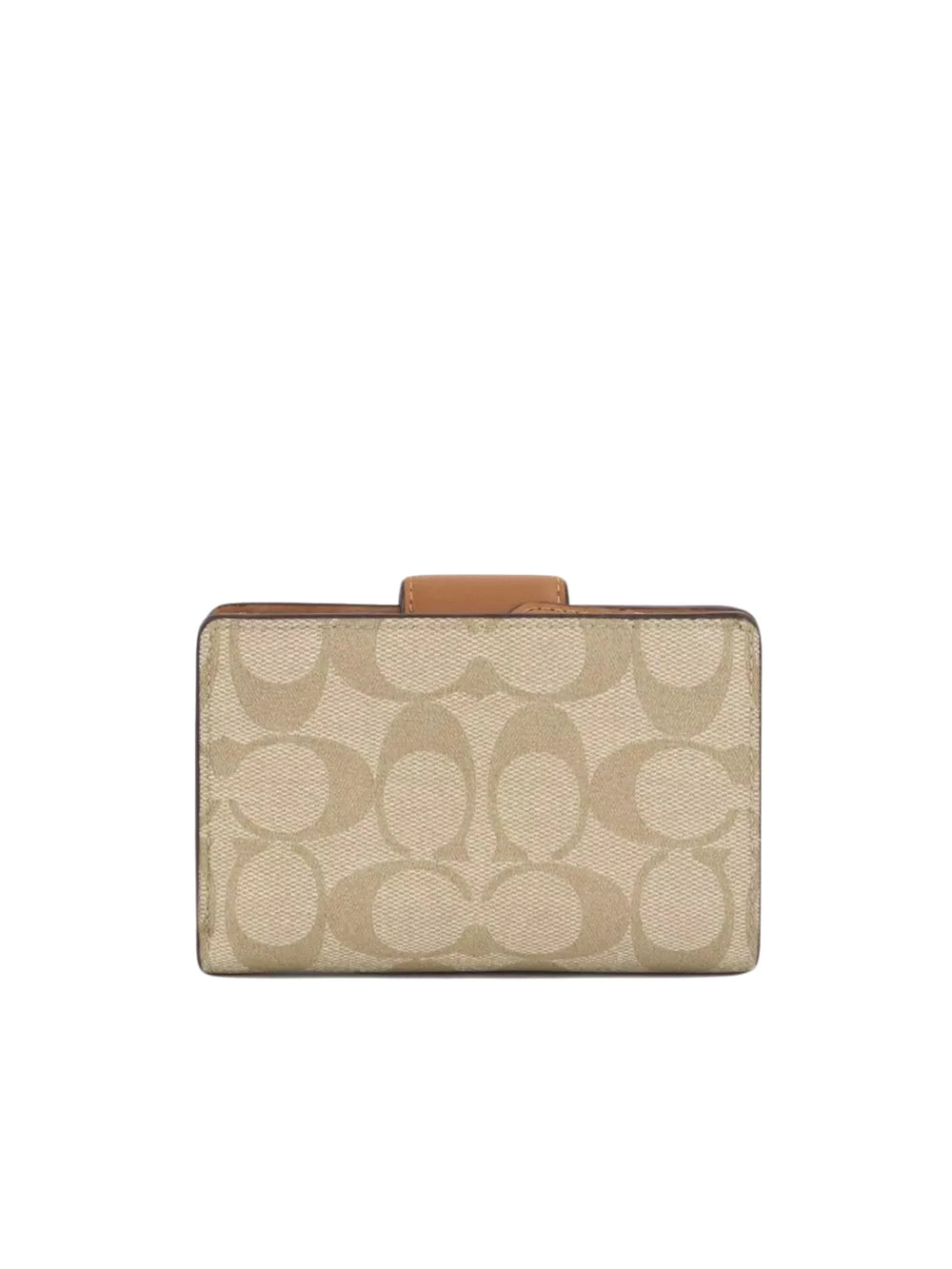 gambar_belakang_Coach_Medium_Corner_Zip_Wallet_In_Signature_Light_Khaki_Saddle