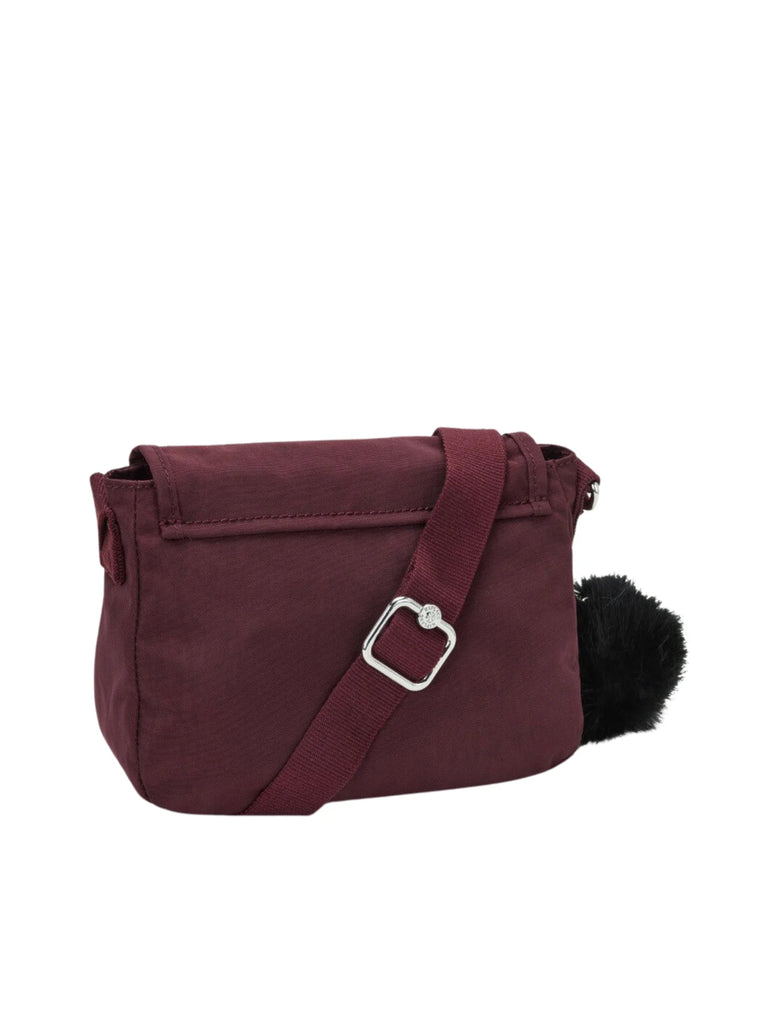 Kipling Sabian Small Adjustable Shoulder Bag Deep Burgundy