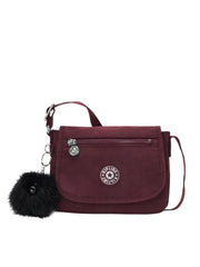 Kipling Sabian Small Adjustable Shoulder Bag Deep Burgundy