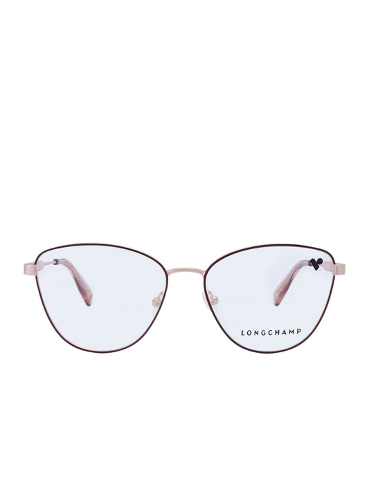 Longchamp Cat Eye Women's Sunglasses Rose Gold/Burgundy