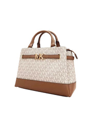 gambar_samping_Michael_Kors_Reed_Small_Belted_Logo_Satchel_Bag_Vanilla