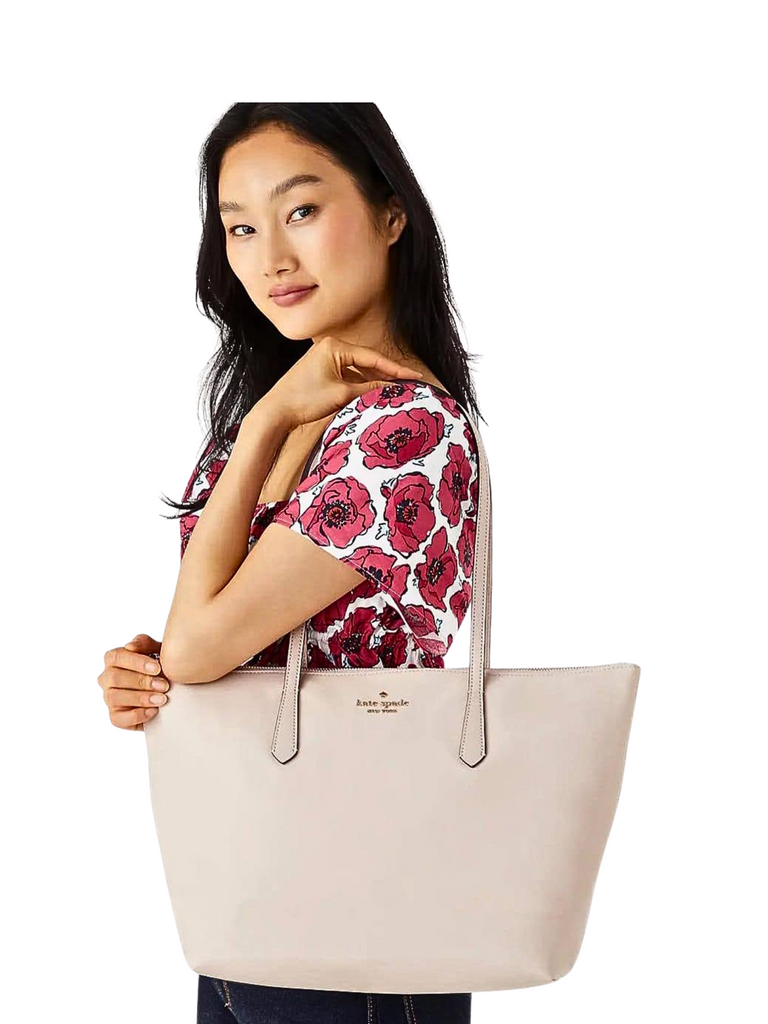 on-modal-Kate-Spade-Kitt-Medium-Nylon-Tote-Warm-Beige