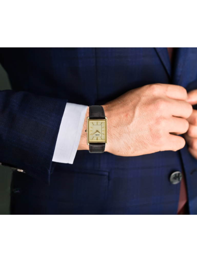 on-model--Seiko-SWR106P1-Classic-Men-Quartz-Leather-Strap-Watch-Dark-Brown