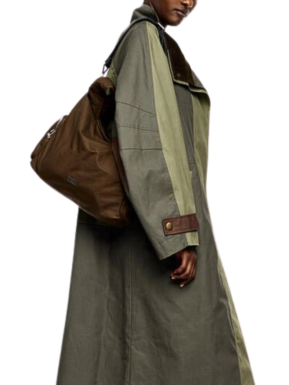 on-model-1-BYL-Medium-Dark-Khaki-Waxed-Gabardine-Pocket-Paper-Bag