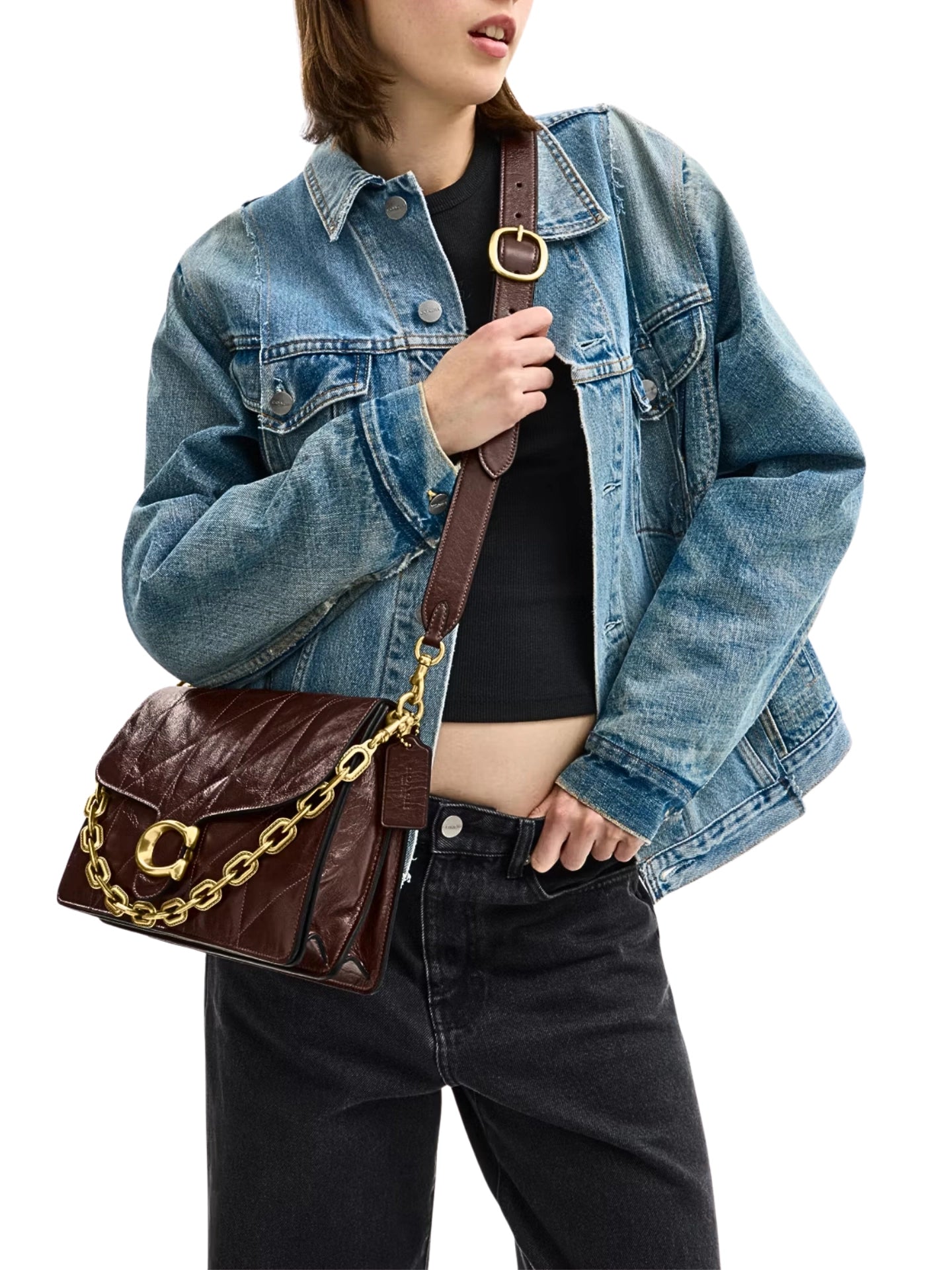 on-model-1-Coach-Chain-Tabby-Shoulder-Bag-30-With-Quilting-Maple
