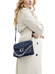 on-model-1-Coach-Chain-Tabby-Shoulder-Bag-In-Signature-Denim-Deep-Blue-Multi