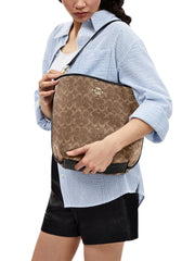 on-model-1-Coach-City-Large-Bucket-Bag-In-Signature-Canvas-Tan-Black