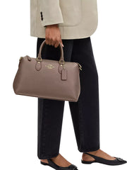 on-model-1-Coach-Georgia-Satchel-Bag-Dark-Stone