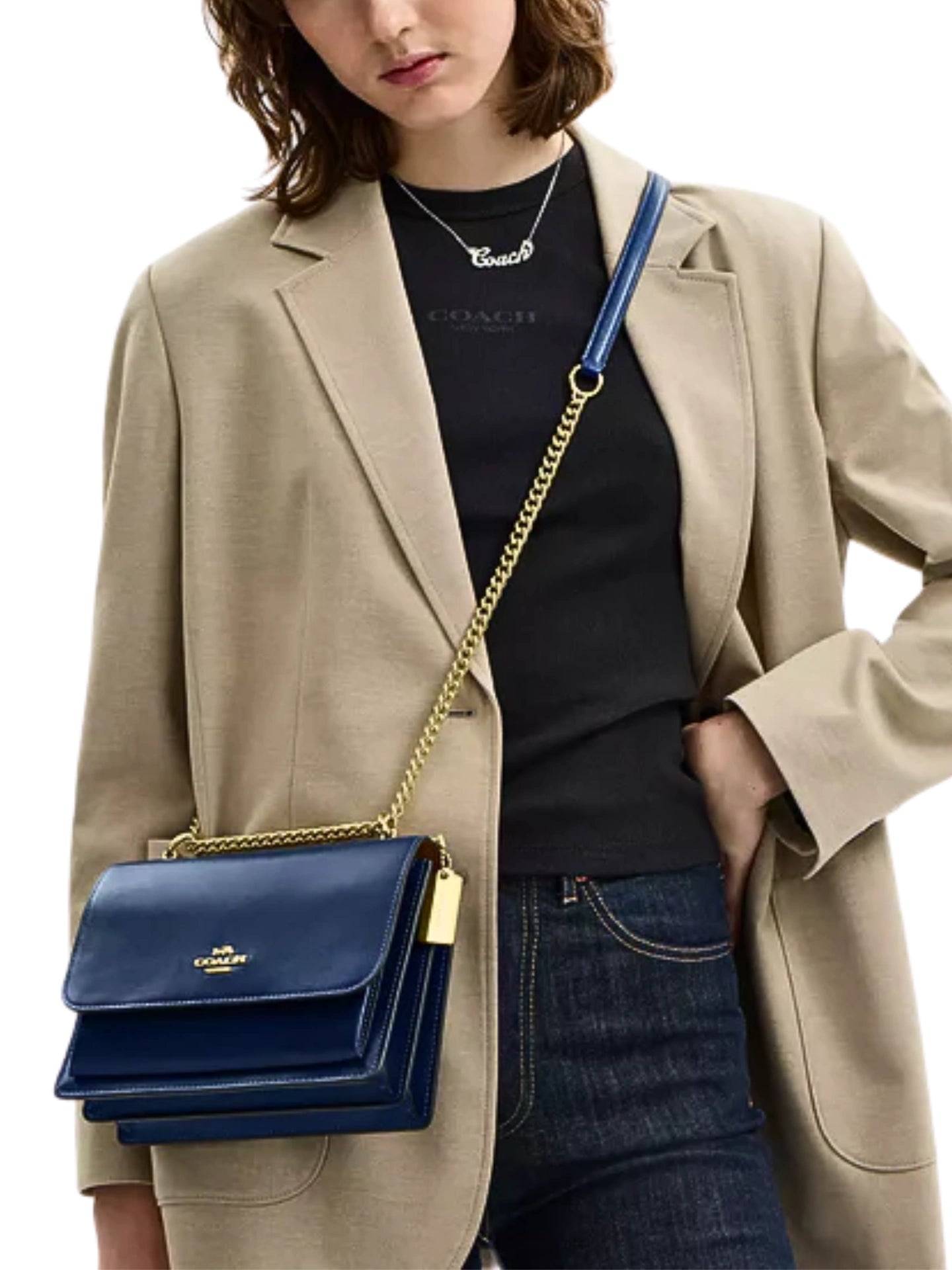 on-model-1-Coach-Klare-Crossbody-Bag-Deep-Blue