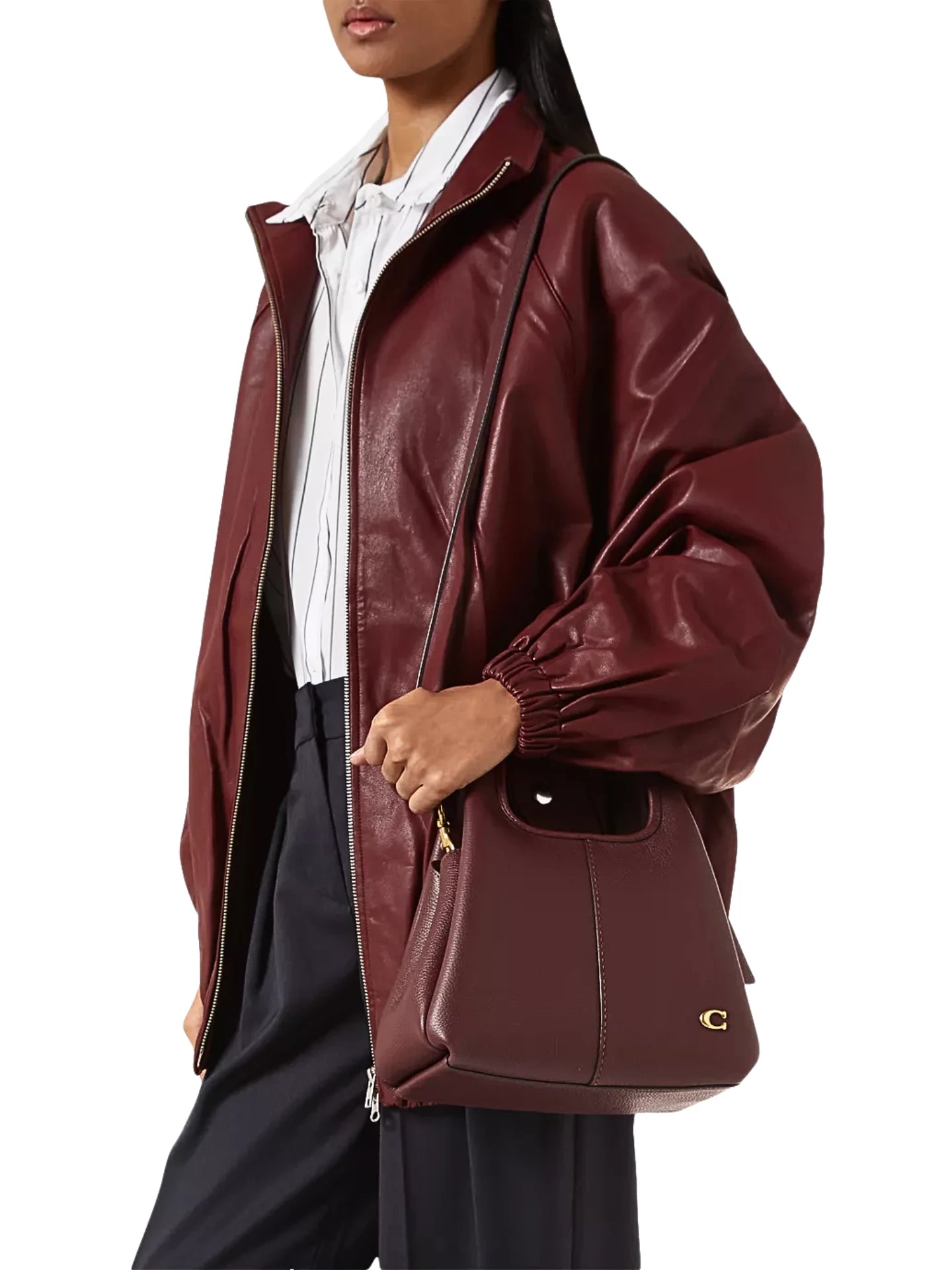 on-model-1-Coach-Lana-Shoulder-Bag-23-Burgundy