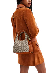 on-model-1-Coach-Lana-Shoulder-Bag-23-In-Signature-Jacquard-Burnished-Amber