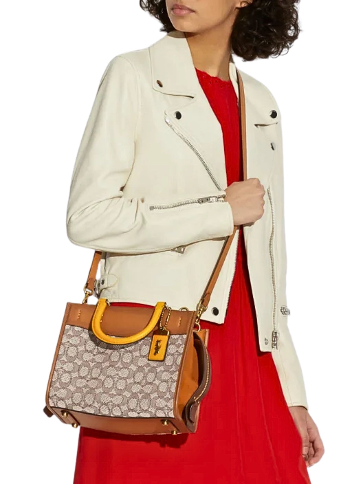 on-model-Coach-Rogue-25-In-Signature-Textile-Jacquard-Cocoa-Burnished-Amber