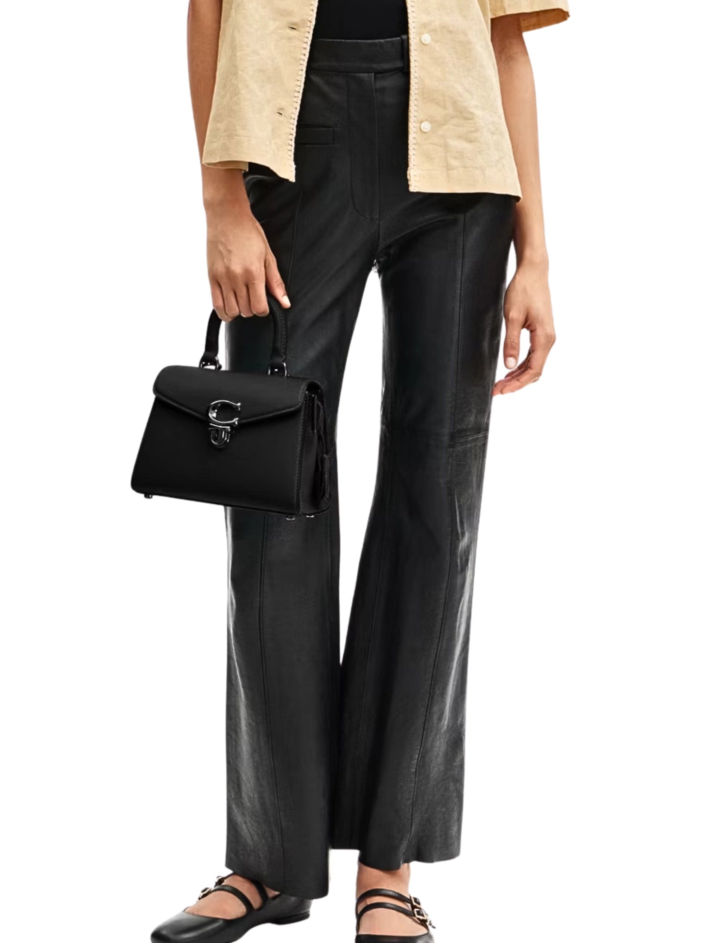 on-model-1-Coach-Sammy-21-Top-Handle-Bag-Black