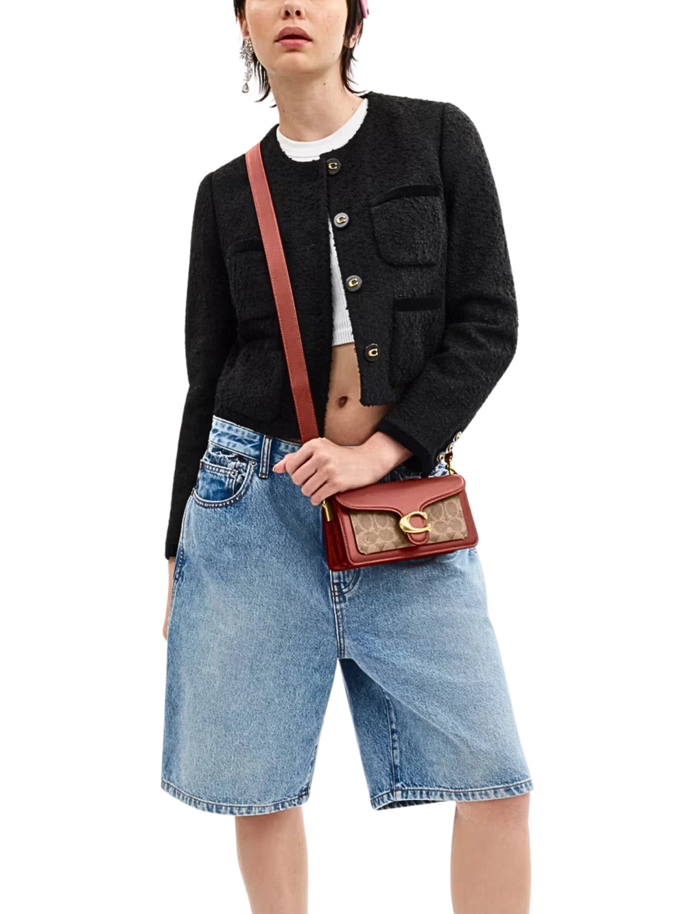 on-model-1-Coach-Tabby-Shoulder-Bag-20-In-Signature-Canvas-Tan-Rust