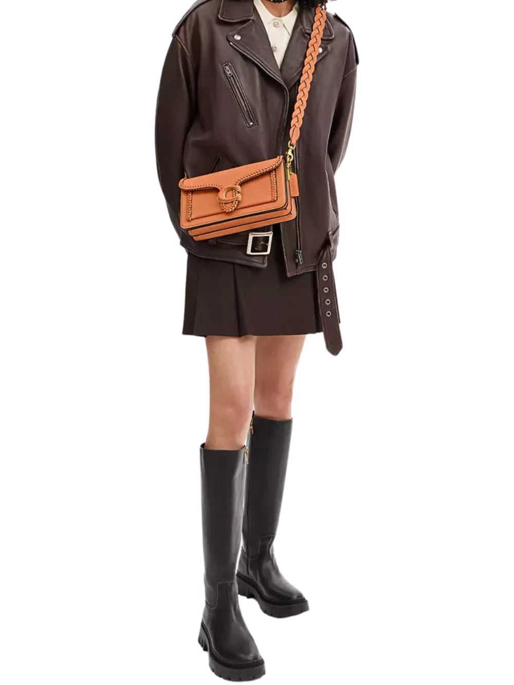 on-model-1-Coach-Tabby-Shoulder-Bag-26-With-Braid-Burnished-Amber