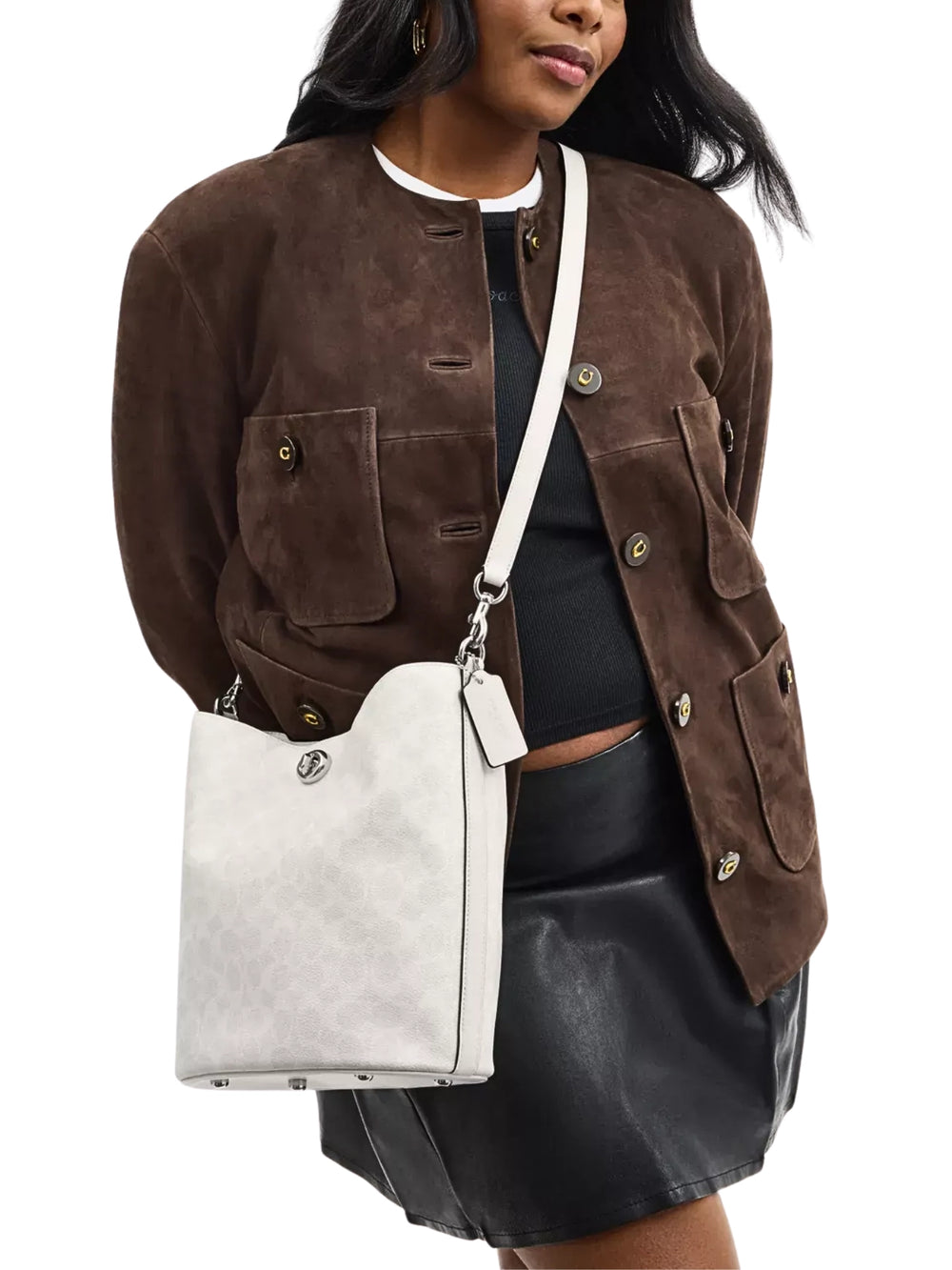 on-model-1-Coach-Willow-Soft-Bucket-Bag-In-Signature-Canvas-White-Chalk