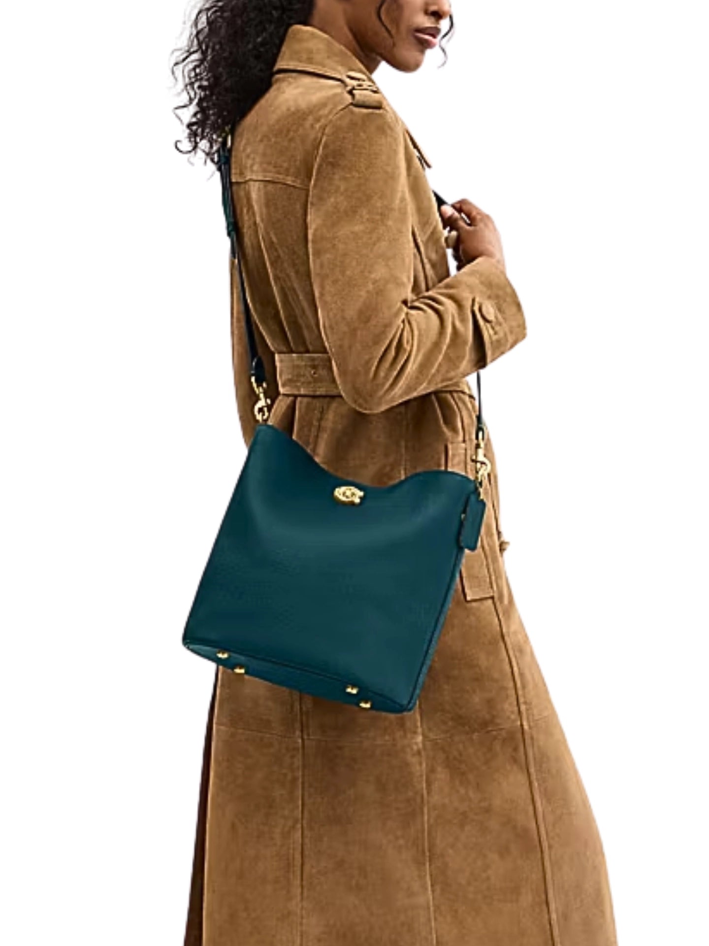 on-model-1-Coach-Willow-Soft-Bucket-Bag-Peacock