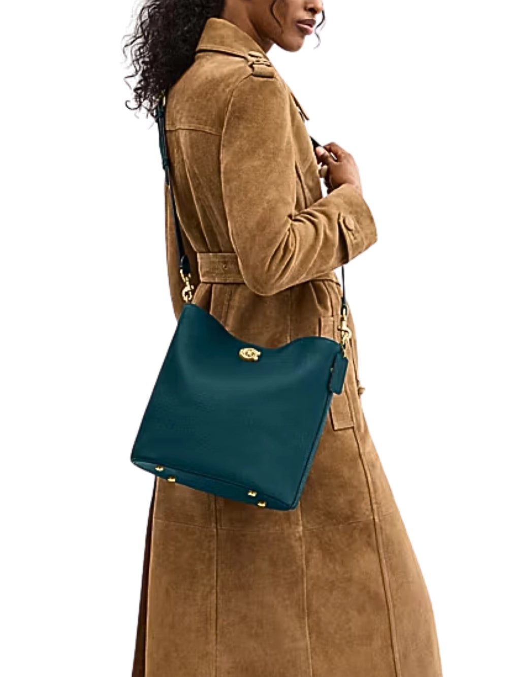 on-model-1-Coach-Willow-Soft-Bucket-Bag-Peacock